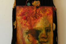 "The Dress", mixed media, 36 x 17 x 3"