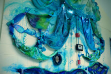 'What lies within", textile and mixed media installation at Still Waters Eastgate adult day center in Indianapolis, IN