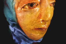 Sculpey, textile, thread, acrylic, 6 x 3 x 3"