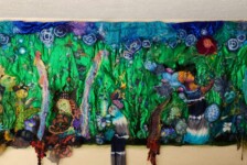 Enchanted
46 x 120", fabric, thread, collage