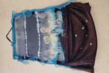 "Between waters and Lands"
glass, fabric, acrylic, paper