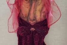 "madame"
textile, wood, acrylic, thread